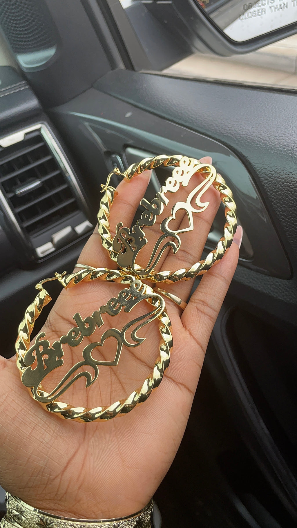 Custom hoop earrings