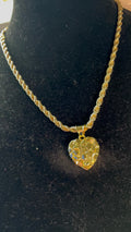Nugget heart necklace