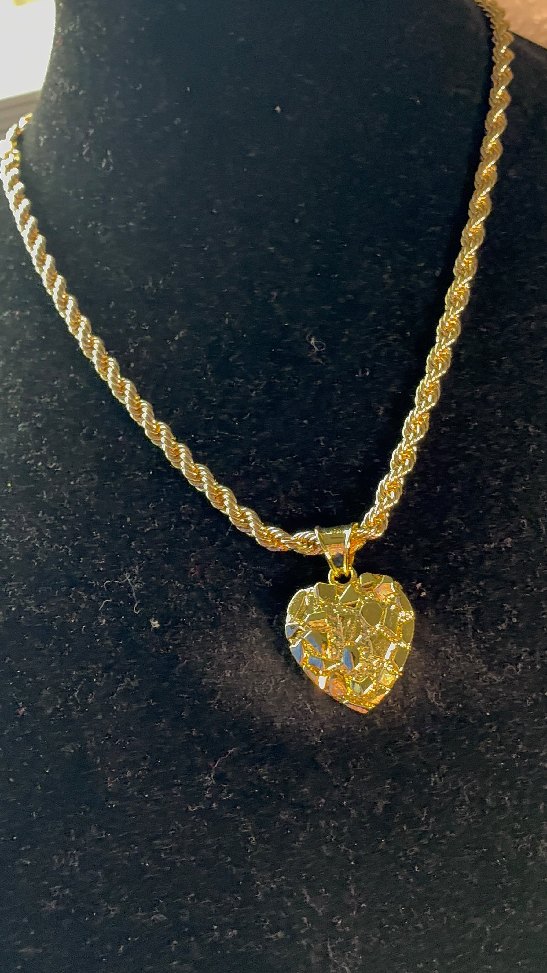 Nugget heart necklace